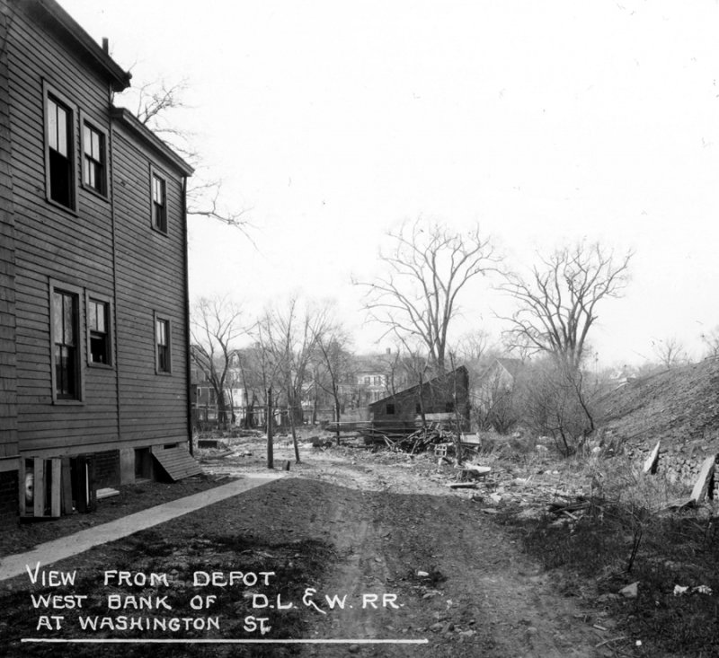 View from Depot West Bank of DL&amp;W RR at Washington St.