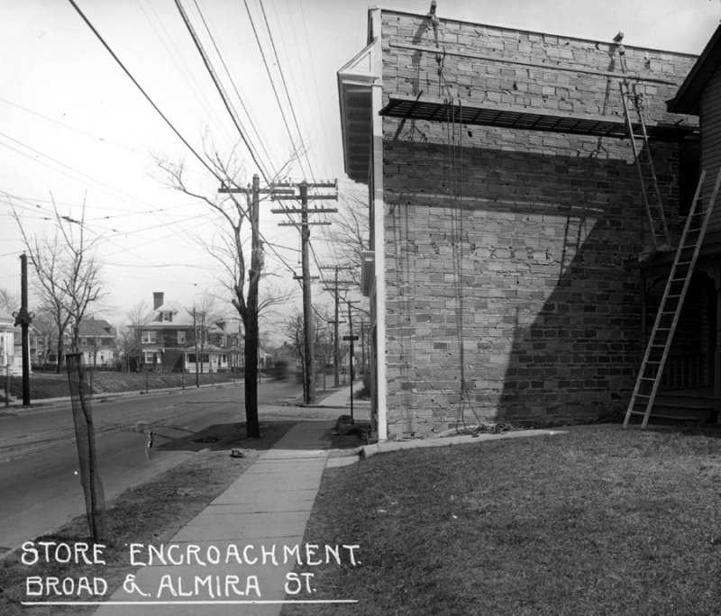 Store Encroachment Broad &amp; Almira St.